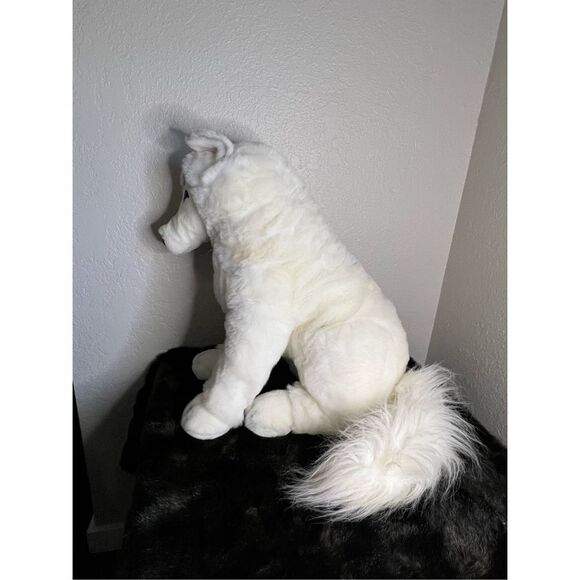 Douglas Canadian Mist white arctic wolf husky 24” realistic plush - Picture 14 of 14